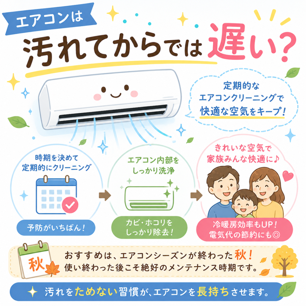 エアコンクリーニングは毎年必要？ 汚れてからでは遅い理由