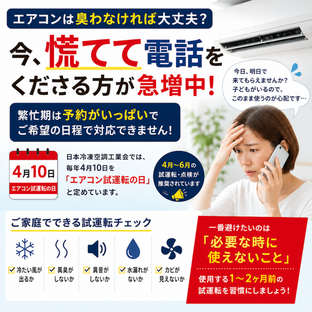 エアコンは臭わなければ安心？ 実は「臭わないエアコン」ほど注意したい理由があります